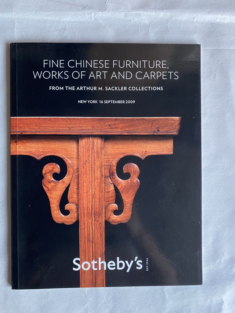 NY Sotheby's 2009 Fine Chinese Furniture, Works of Art and Carpets: NY Sotheby's 2009 Fine Chinese Furniture, Works of Art and Carpets from the Arthur M Sackler collections, good condition!