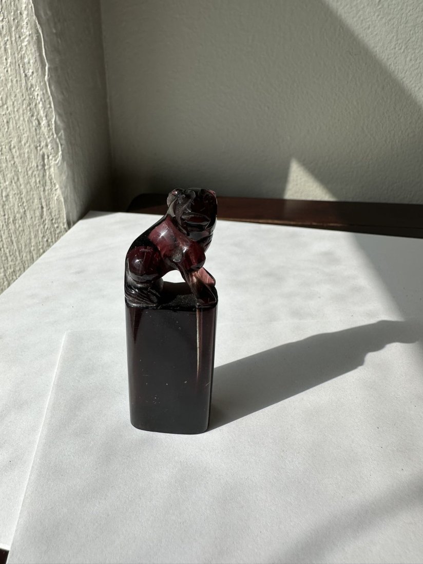 Qing Dynasty Longevity Purple Glass Seal (1 of 11)