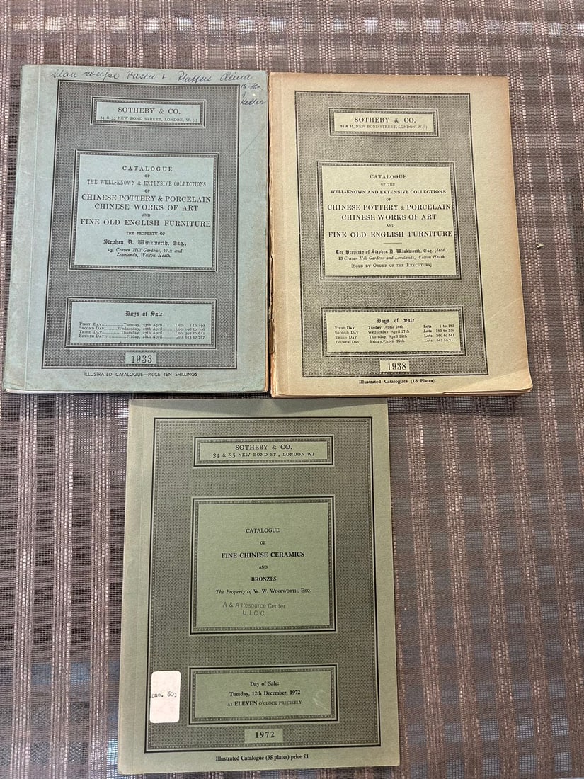 LD Sotheby's 1933 1938 1972  Winkworth & Son Collection of Chinese Works of Art (1 of 15)