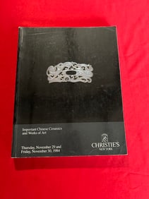 NY Christie's 1984 Important Chinese Ceramics and Works of Art