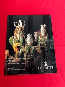 NY Christie's 1992 Tang Dynasty Retinue of Ten Massive Sancai-glazed Pottery Figures