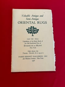 NY Sotheby's 1958 Oriental Rugs