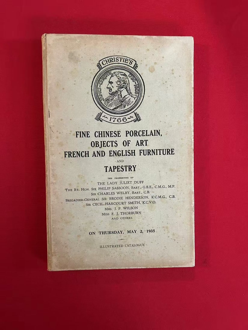 LD Christie's 1935 Fine Chinese Porcelain The Lady Juliet Duff: LD Christie's 1935 Fine Chinese Porcelain The Lady Juliet Duff, rare old catalog, hard cover and good condition!