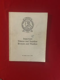 LD Christie's 1973 Important Tibetan and Nepalese Bronzes and Thankas ( rare catalog)