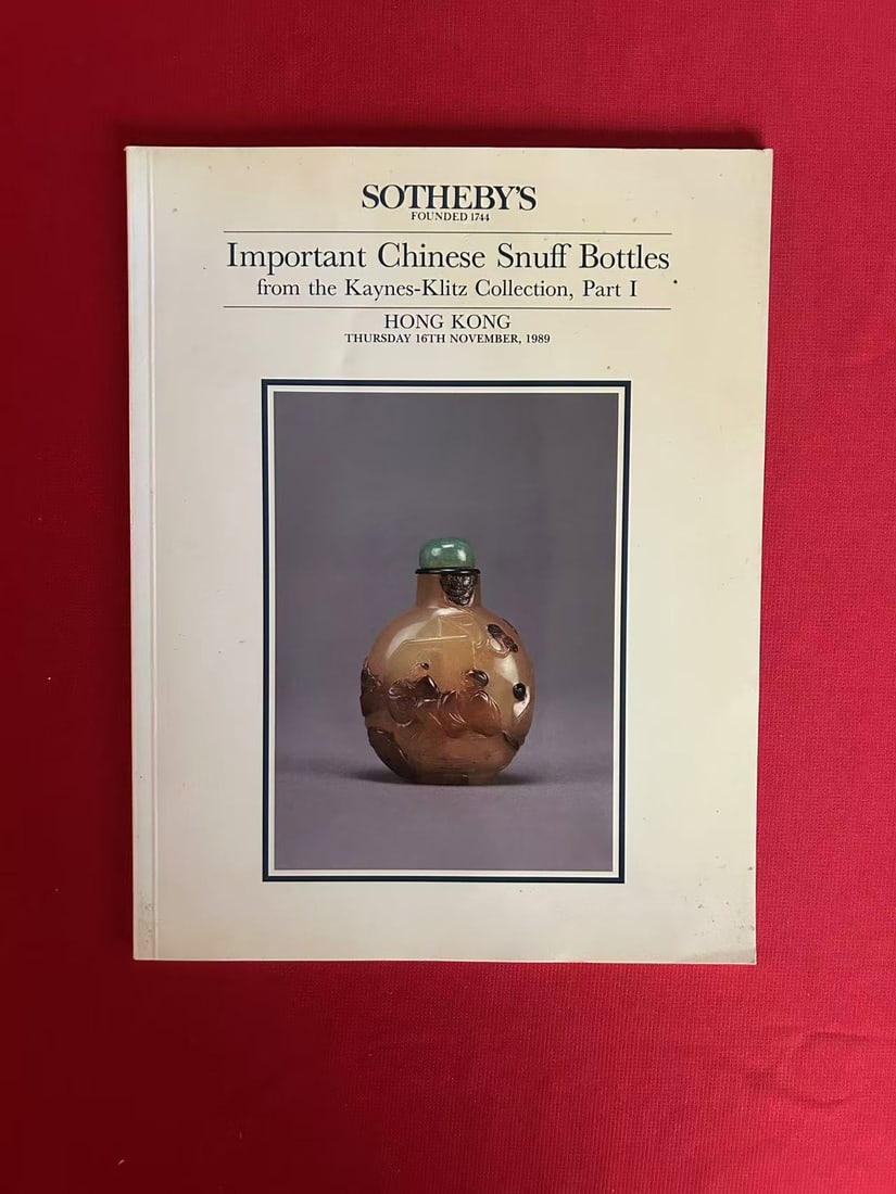 LD Sotheby's 1989 Important Chinese Snuff Bottles The Kaynes-Klitz Collection: LD Sotheby's 1989 Important Chinese Snuff Bottles The Kaynes-Klitz Collection , good condition!