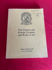 LD Christie's 1979 Fine Chinese and Korean Ceramics and Works of Art ( heavy catalog)