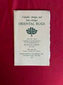 Parke-Bernet Galleries 1958 Valuable Antique and Semi-Antique Oriental Rugs