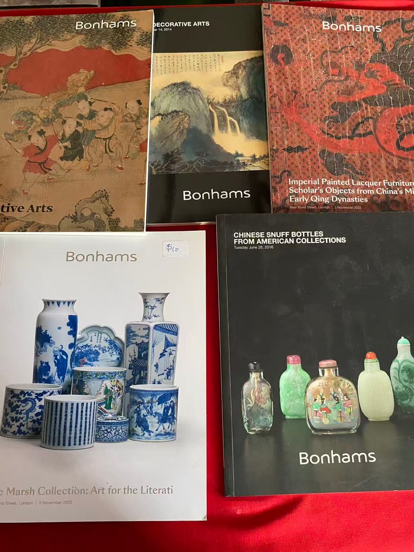 5 Volumes Bonhams Asian Art Catalogs: 5 Volumes Bonhams Asian Art Catalogs , very good condition!