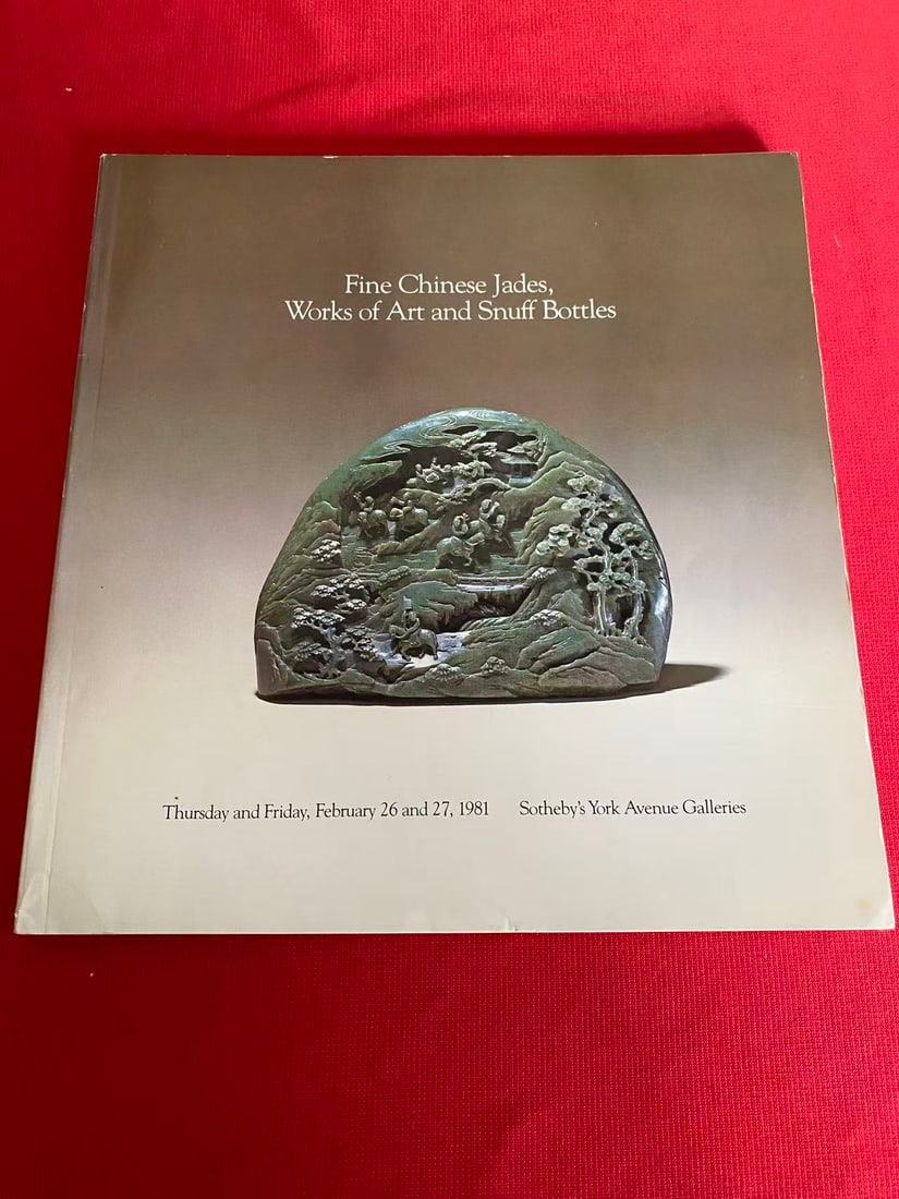 NY Sotheby's 1981 Fine Chinese Jades,Works of Art and Snuff Bottles: NY Sotheby's 1981 Fine Chinese Jades,Works of Art and Snuff Bottles, good condition!
