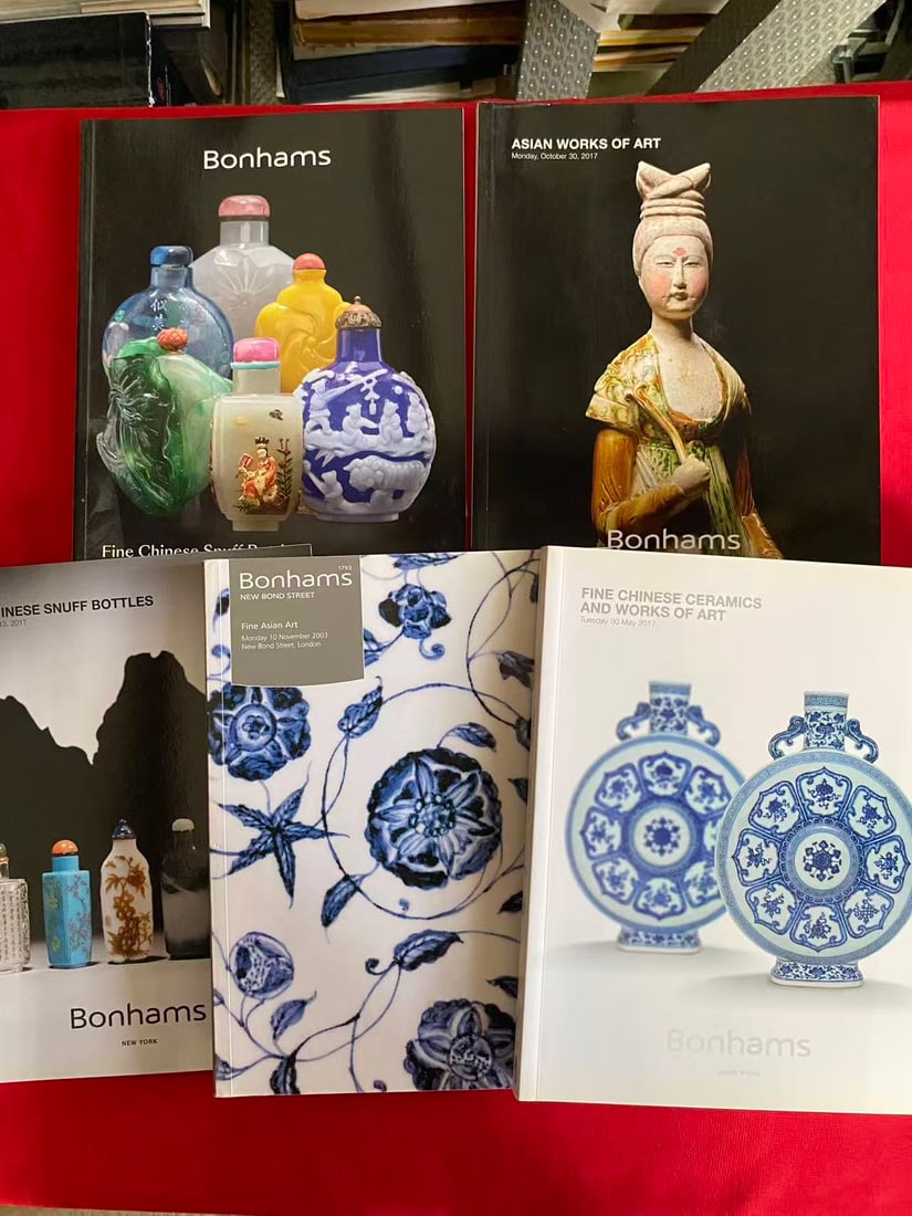 5 Volumes Bonhams Asian Art Catalog: 5 Volumes Bonhams Asian Art Catalog , good condition!
