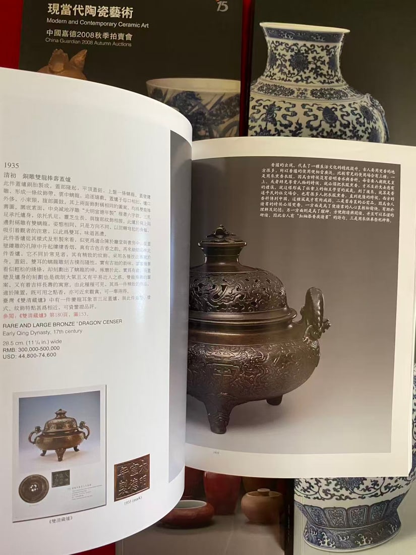 5 Volumes China Guardian Chinese Art Catalog - 2
