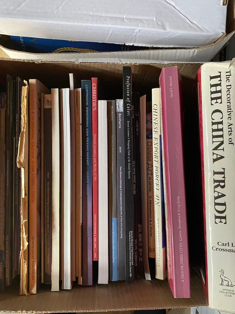 A box of books about Asian art (1 of 3)