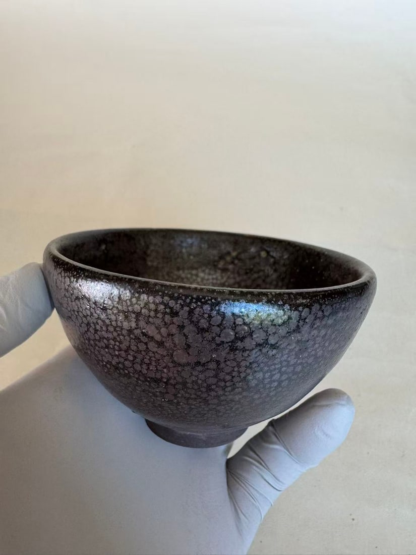 An Oil-Spot Glazed Bowl: An Oil-Spot Glazed Bowl ? size 3 1/2 in