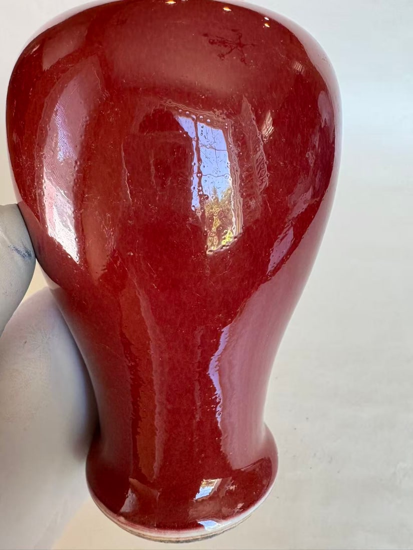 A Red-Glazed Meiping Vase - 4