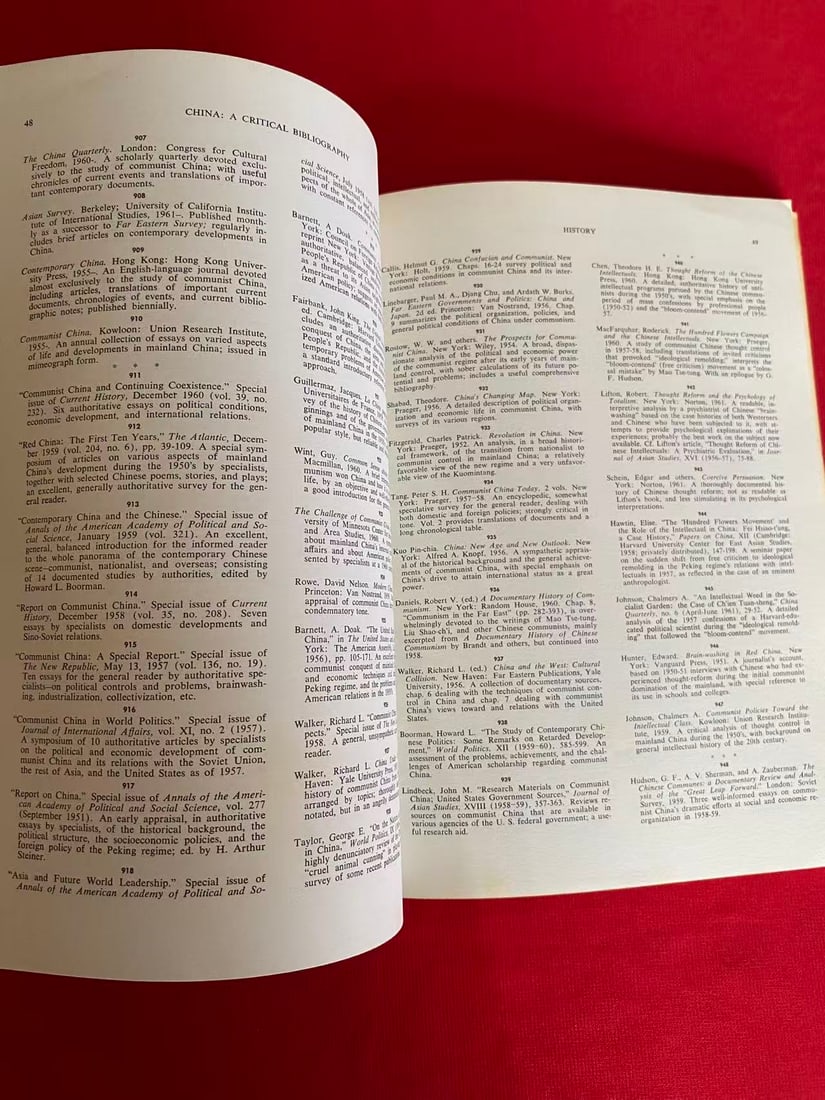 CHINA A Critical Bibliography by CHARLES O. HUCKER - 3
