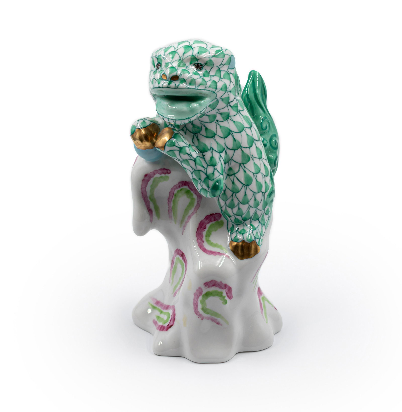 HEREND Hand Painted Porcelain Foo Dog Figurine (1 of 7)