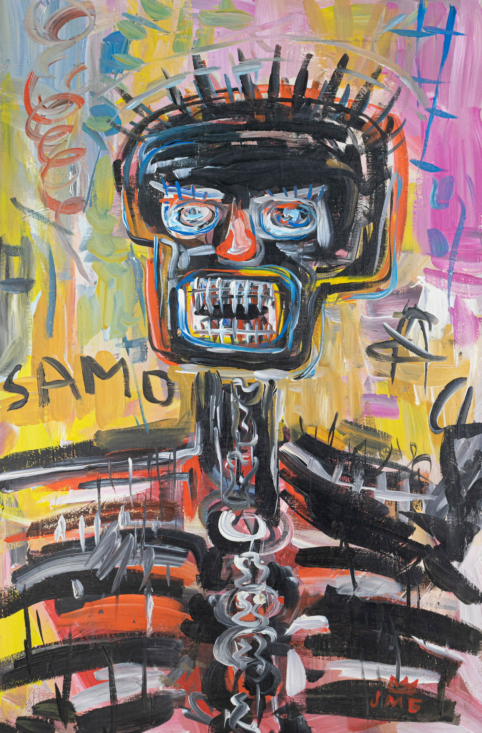 Jean-Michel Basquiat Painting SAMO JMB In the Style of (1 of 11)