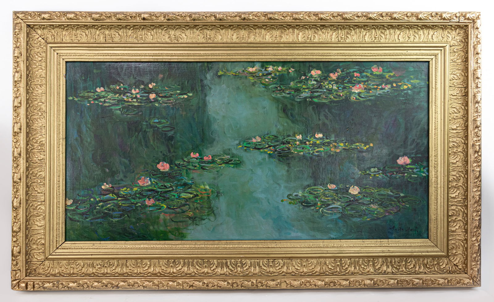 Claude Monet French (Oil on Canvas Painting) In style of: This lot consists of a hand painted Oil on Canvas rendered in style of the French painter Claude Monet (1840-1926). Oscar-Claude Monet was a French painter, a founder of French Impressionist painting