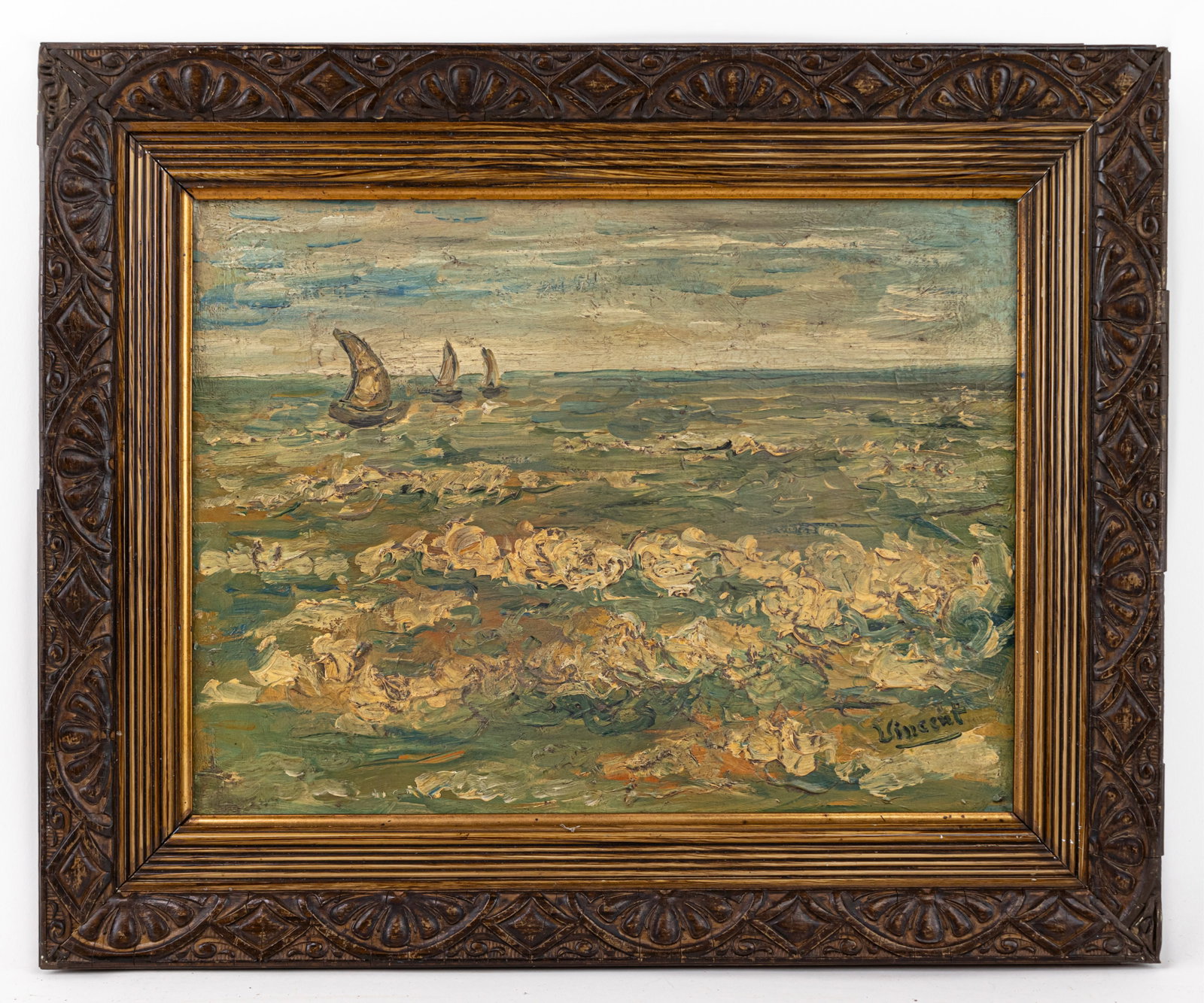 Van Gogh Dutch Oil Painting on Canvas (In Style of): This lot consists of a hand painted Oil on Canvas rendered in style of the Dutch painter Vincent van Gogh(1853-1890). Vincent Willem van Gogh generally considered the greatest after Rembrandt van Rijn