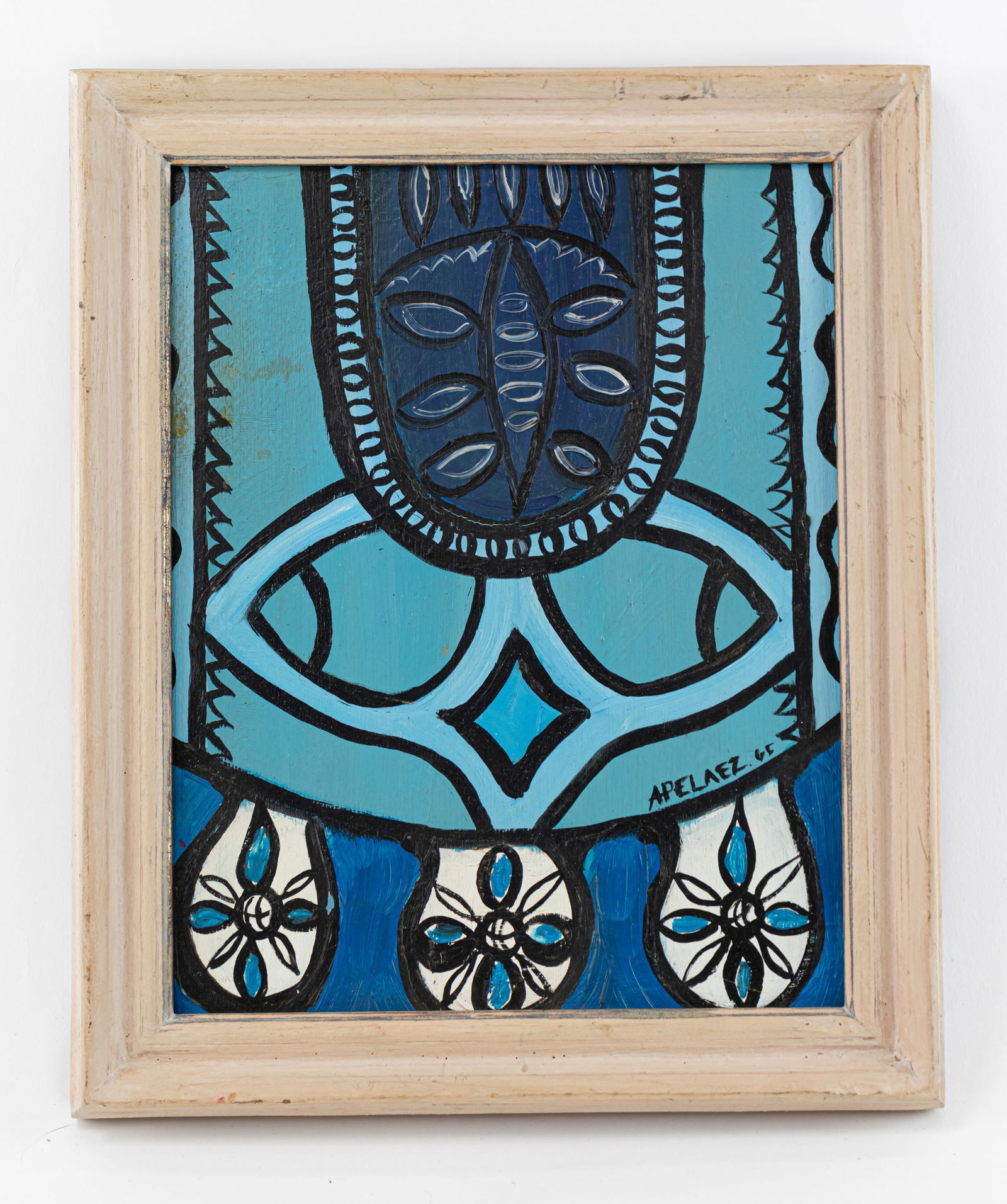 Amelia Pelaez Cubist Framed Oil Painting (In Style of): This lot consists of a hand painted Oil on Board rendered in style of the Cuban artist Amelia Pelaez (1896-1968) In 1917, her family moved to Havana, to the La Víbora district, and this gave her the