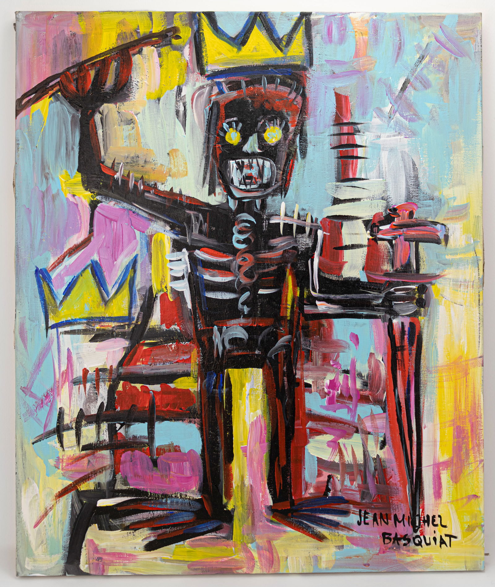 Jean Michel Basquiat (Mixed Media on Canvas) in the style of (1 of 9)