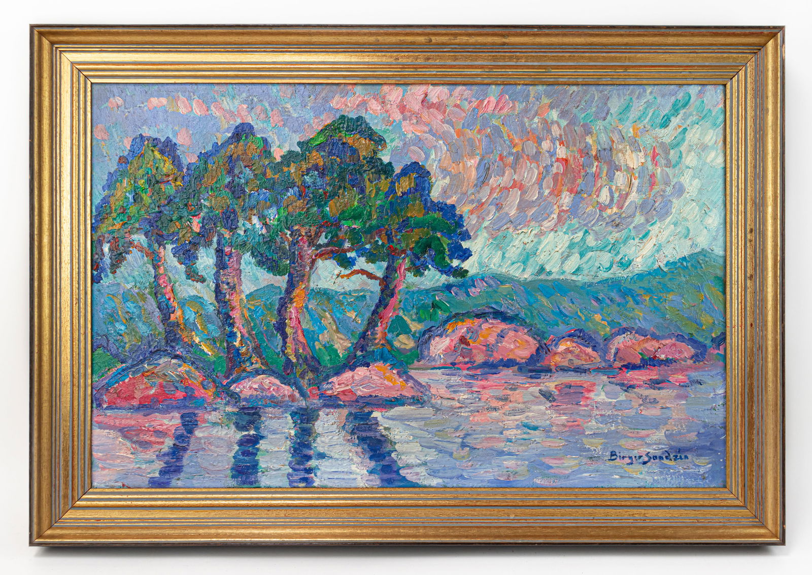 Birger Sandzen American Landscape Oil Painting signed (In Style of) (1 of 12)