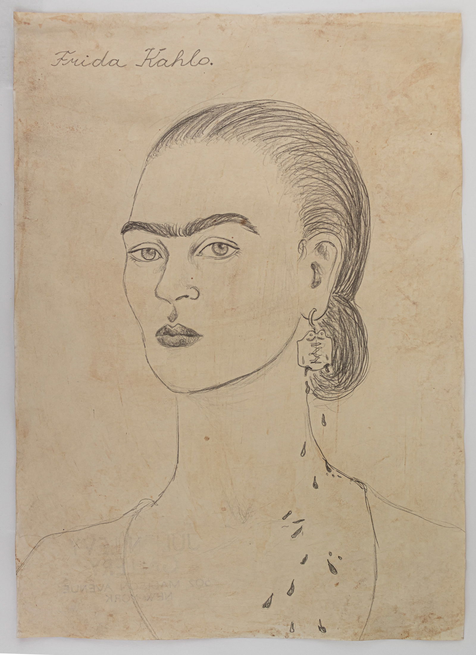 Frida Kahlo Self Portrait Drawing (in Style of) (1 of 4)