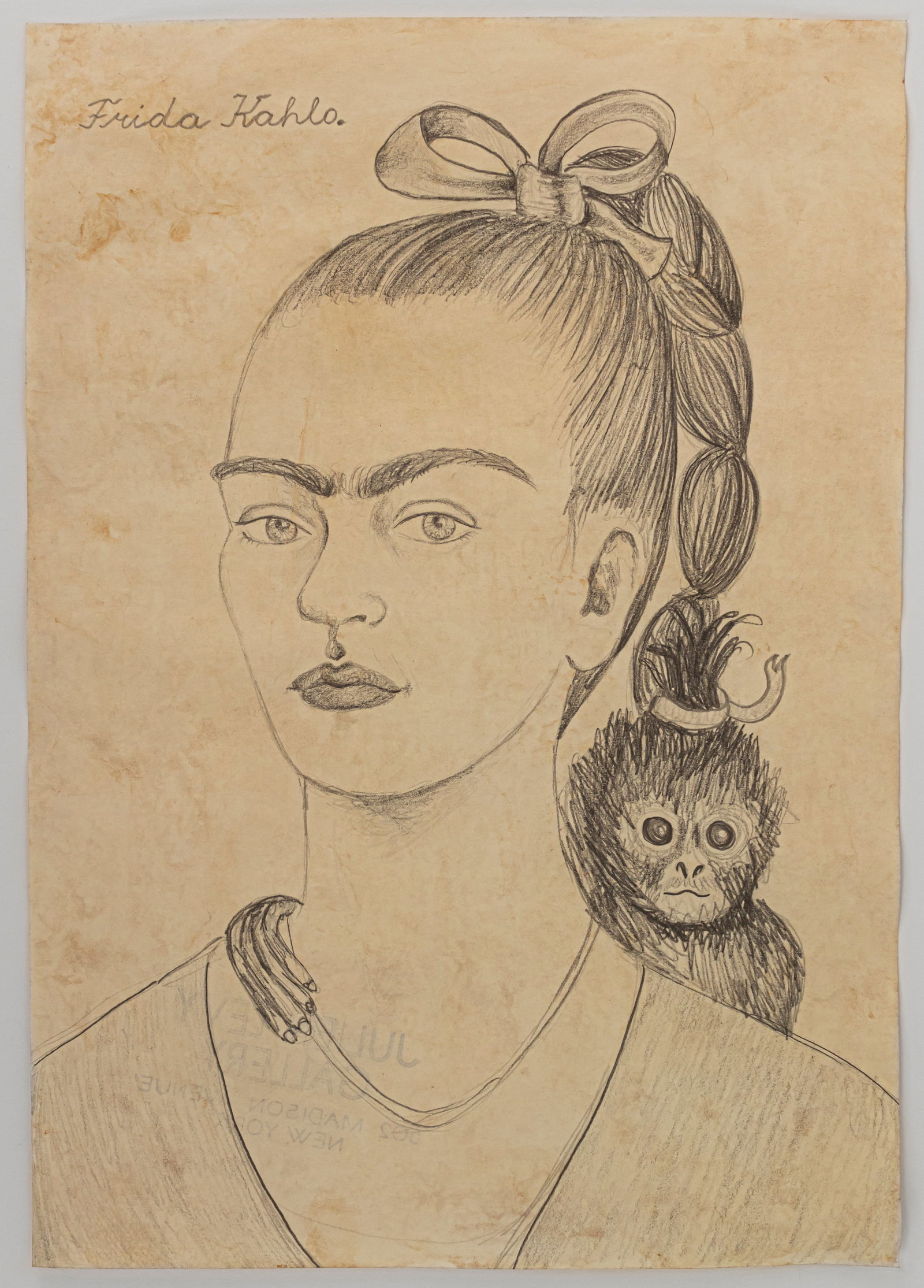 Frida Kahlo Self Portrait Drawing (in Style of) (1 of 4)