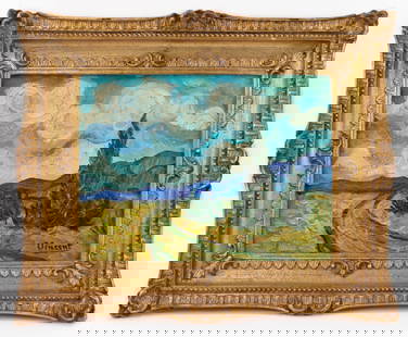Dutch Vincent Van Gogh Oil Painting on Canvas (In Style of): This lot consists of a hand painted Oil on Canvas rendered in style of the Dutch painter Vincent van Gogh(1853-1890). Vincent Willem van Gogh generally considered the greatest after Rembrandt van Rijn