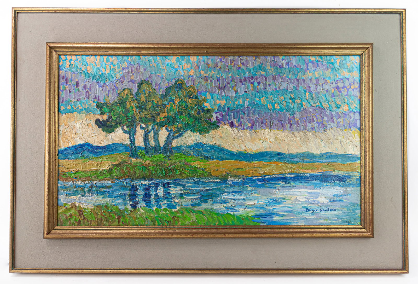 Birger Sandzen American Landscape Oil Painting signed (In Style of) (1 of 12)
