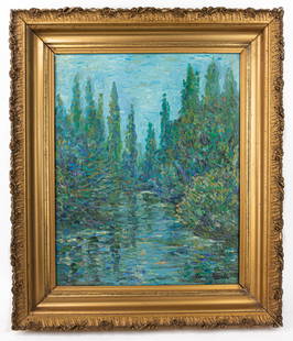 Claude Monet French (Oil on Canvas Painting) In style of: This lot consists of a hand painted Oil on Canvas rendered in style of the French painter Claude Monet (1840-1926). Oscar-Claude Monet was a French painter, a founder of French Impressionist painting