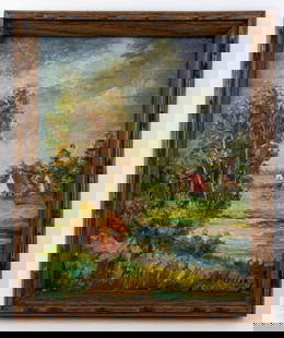 Alexander Young Jackson Oil Painting on Board (In Style of): This lot consists of a hand painted Oil on Board rendered in the style of the Canadian painter Alexander Young Jackson (1882-1974) He was a Canadian painter and a founding member of the Group of Seven