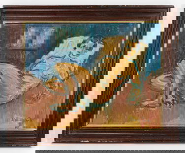 David Park American Oil Painting on Canvas (In Style of): This lot consists of a hand painted oil on canvas rendered in style of the American painter David Park (1911-1960) David Park was an American painter best known for his involvement in the Bay Area Fig