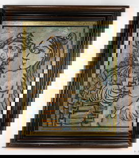 Pablo Picasso Spanish (Oil on Canvas) In Style of: This lot consists of a hand painted oil on canvas rendered in the style of Spanish painter and sculptor Pablo Picasso (1881-1973). As a significant influence on 20th-century art, Pablo Picasso was an