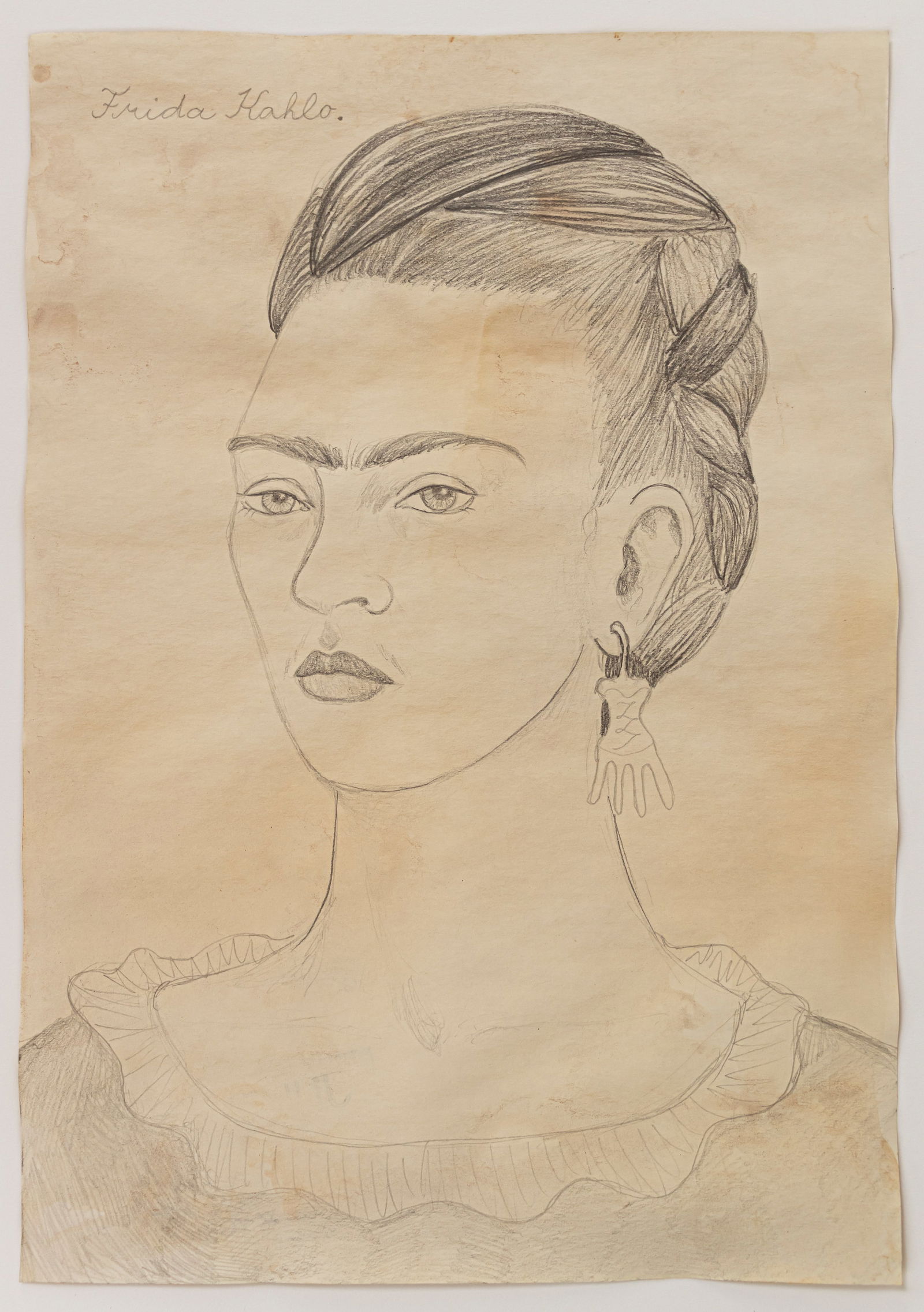 Frida Kahlo Self Portrait Drawing (in Style of) (1 of 4)