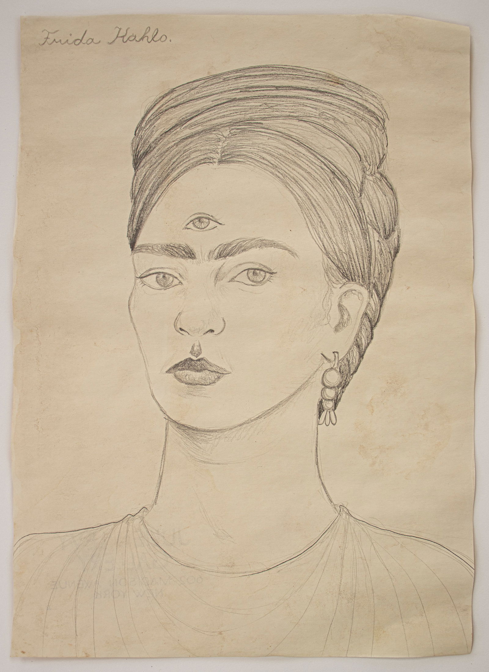 Frida Kahlo Self Portrait Drawing (in Style of) (1 of 4)