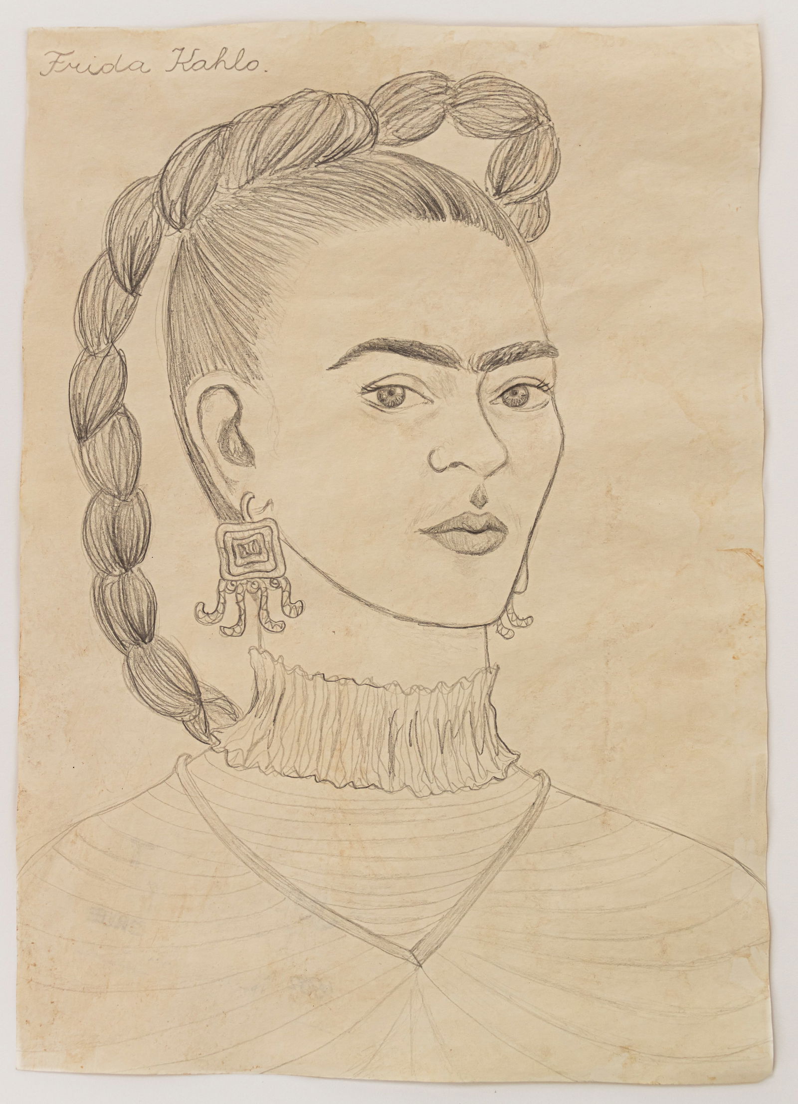 Frida Kahlo Self Portrait Drawing (in Style of) (1 of 4)