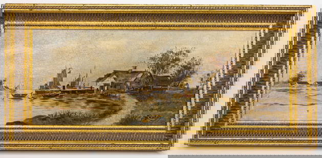 Willem Roelofs Landscape Oil Painting (In Style of): This lot consists of a hand painted Oil on Canvas rendered in style of the Dutch painter, water-colourist, etcher, lithographer and draughtsman Willem Roelofs (1822-1897) Roelofs was one of the foreru