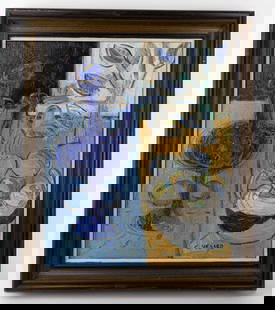 Claude Venard French (Oil on Canvas Painting) In Style of: This lot consists of a hand painted Oil on Canvas rendered in style of the French artist Claude Venard (1913-1999). Claude Venard was a French post-Cubist and still life painter. Known for working in