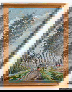 Max Liebermann Oil Painting on Canvas (In Style of): This lot consists of a hand painted Oil on Canvas rendered in style of the German painter Max Liebermann Max Liebermann was a German painter and printmaker, and one of the leading proponents of Impres