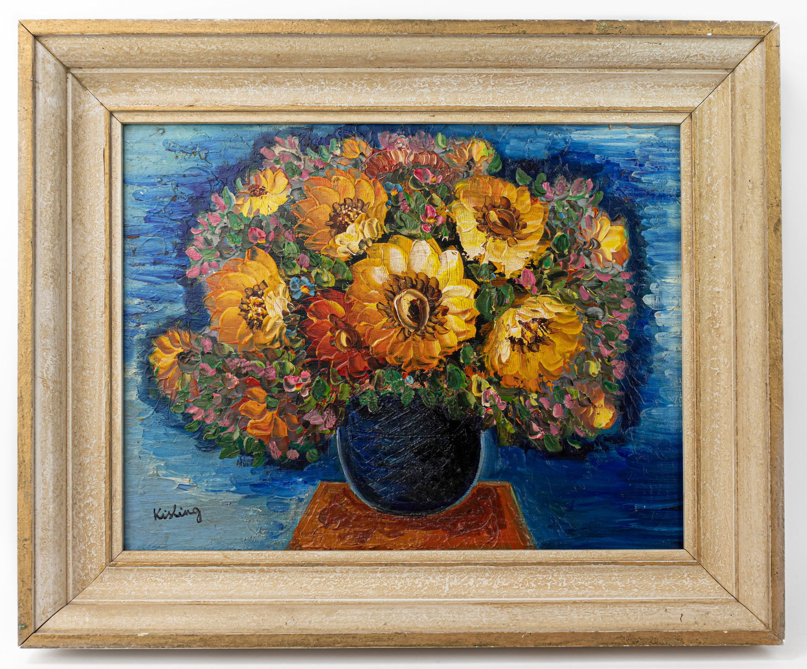 Moise Kisling French Oil on Canvas (In style of): This lot consists of a hand painted Oil on Canvas rendered in the style of the Polish-born French painter Moïse Kisling (1891-1953) Moïse Kisling was a French-Polish painter best known for his highl