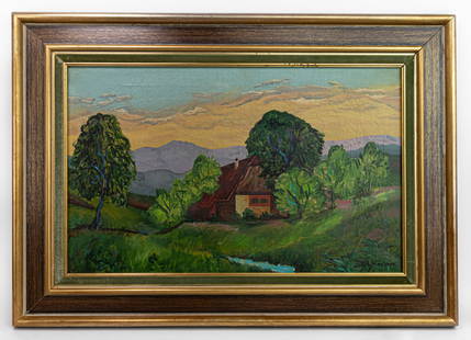 Expressionist Ernst Ludwig Kirchner Oil Painting (In Style of): This lot consists of a hand painted Oil on Canvas rendered in style of the German artist Ernst Ludwig Kirchner Ernst Ludwig Kirchner was a German expressionist painter and printmaker, a key group lead
