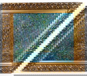 Claude Monet French (Oil on Canvas Painting) In style of: This lot consists of a hand painted Oil on Canvas rendered in style of the French painter Claude Monet (1840-1926). Oscar-Claude Monet was a French painter, a founder of French Impressionist painting