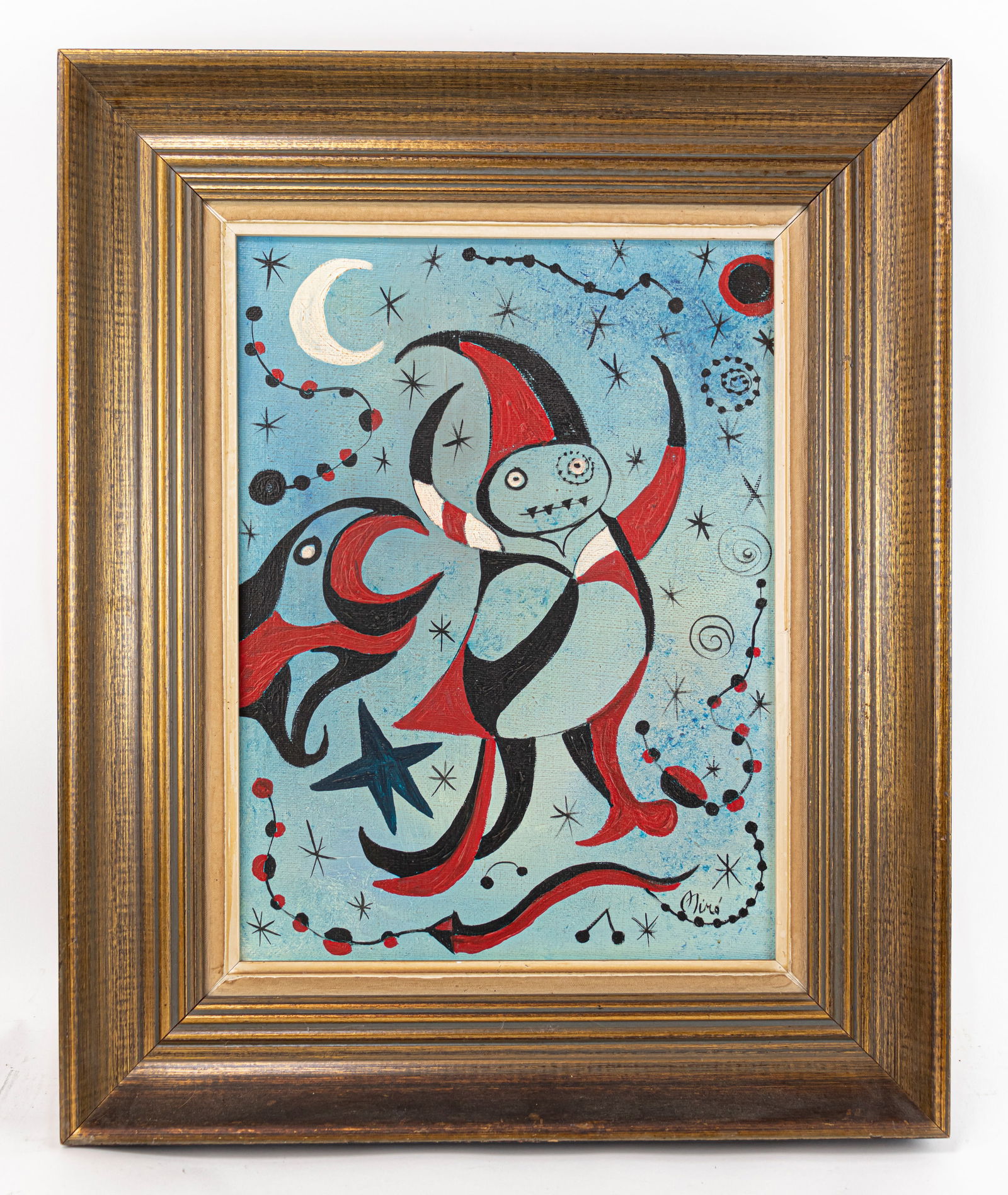 Joan Miro Catalan Abstract Oil Painting (Style of) (1 of 9)