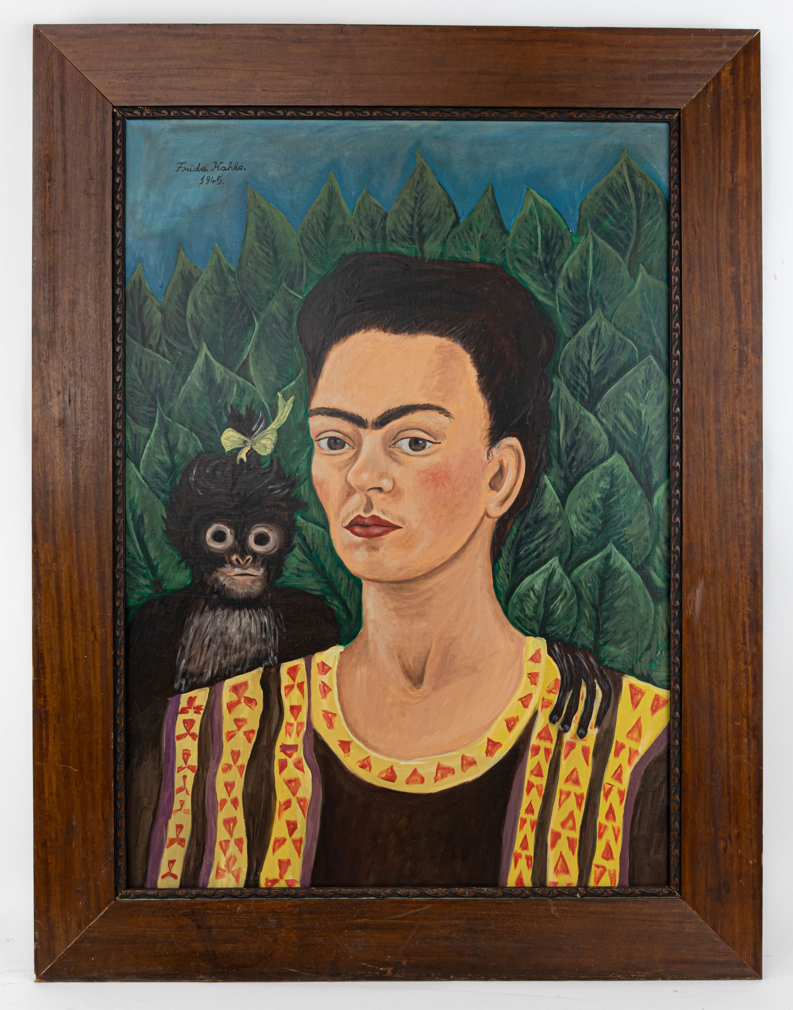 Frida Kahlo Self Portrait Framed Oil Painting (In Style of) (1 of 11)