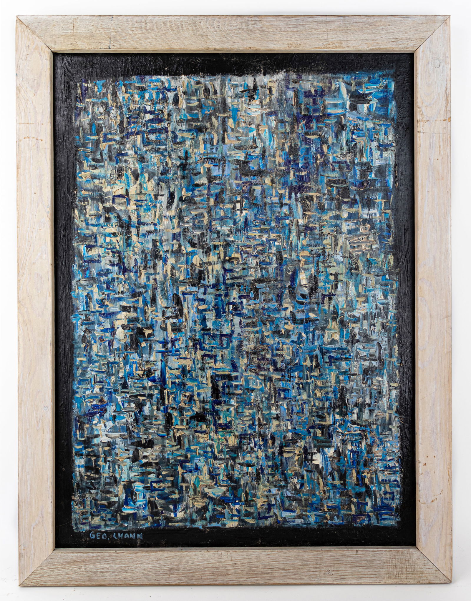 Chinese American George Chann Painting (In Style of): This lot consists of a hand painted oil on canvas rendered in style of the Chinese American painter George Chann (1913-1995) He was born in Guangzhou, China on January 1, 1913. He lived with his fathe