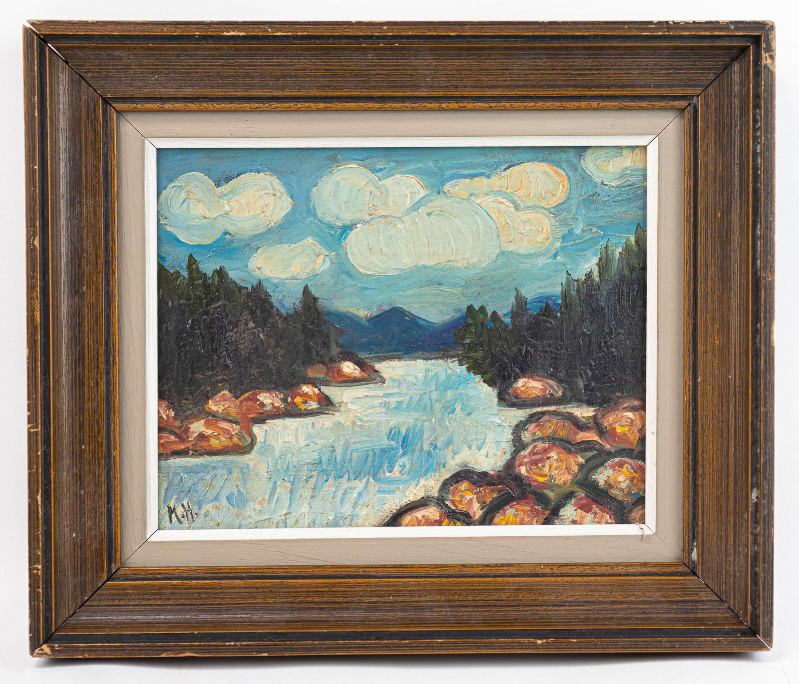 Marsden Hartley American Landscape Oil Painting (In Style of): This lot consists of a hand painted Oil on Canvas rendered in style of the American artist Marsden Hartley (1877-1943). Marsden Hartley was an American Modernist painter, poet, and essayist. Hartley