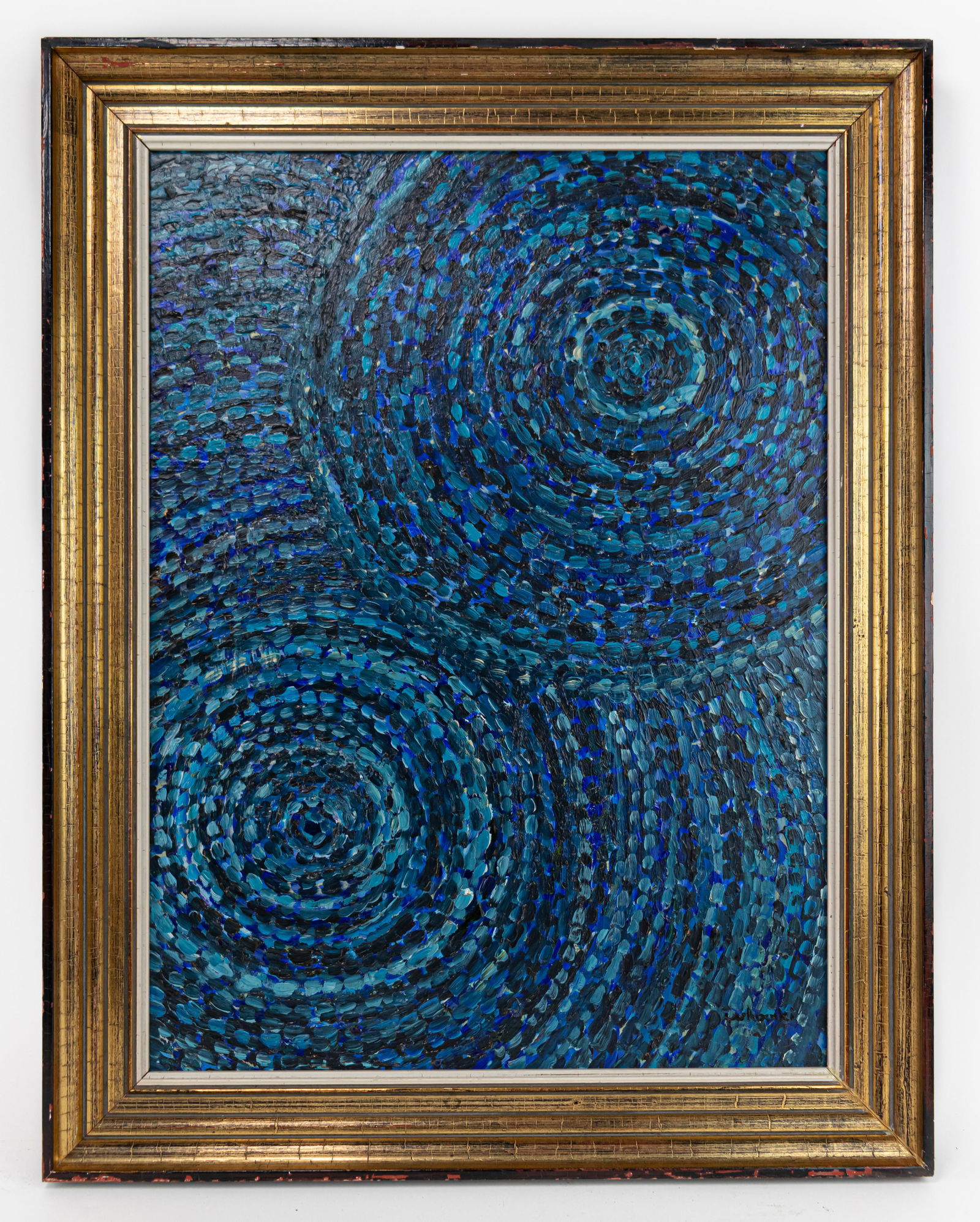 Kim Whanki Korean Abstract Painting (In Style of): This lot consists of a hand painted oil on canvas rendered in style of the Korean artist Kim Whanki (1913- 1974). Kim Whanki, also Kim Whan-ki or Kim Hwan-gi was a pioneering abstract artist of Korea.