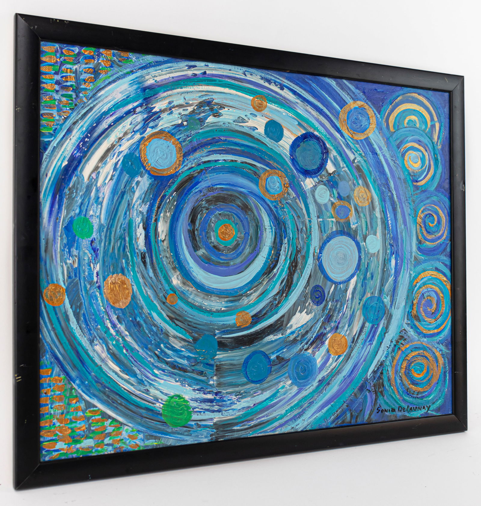 Sonia Delaunay Abstract Framed Oil Painting (In Style of) - 2