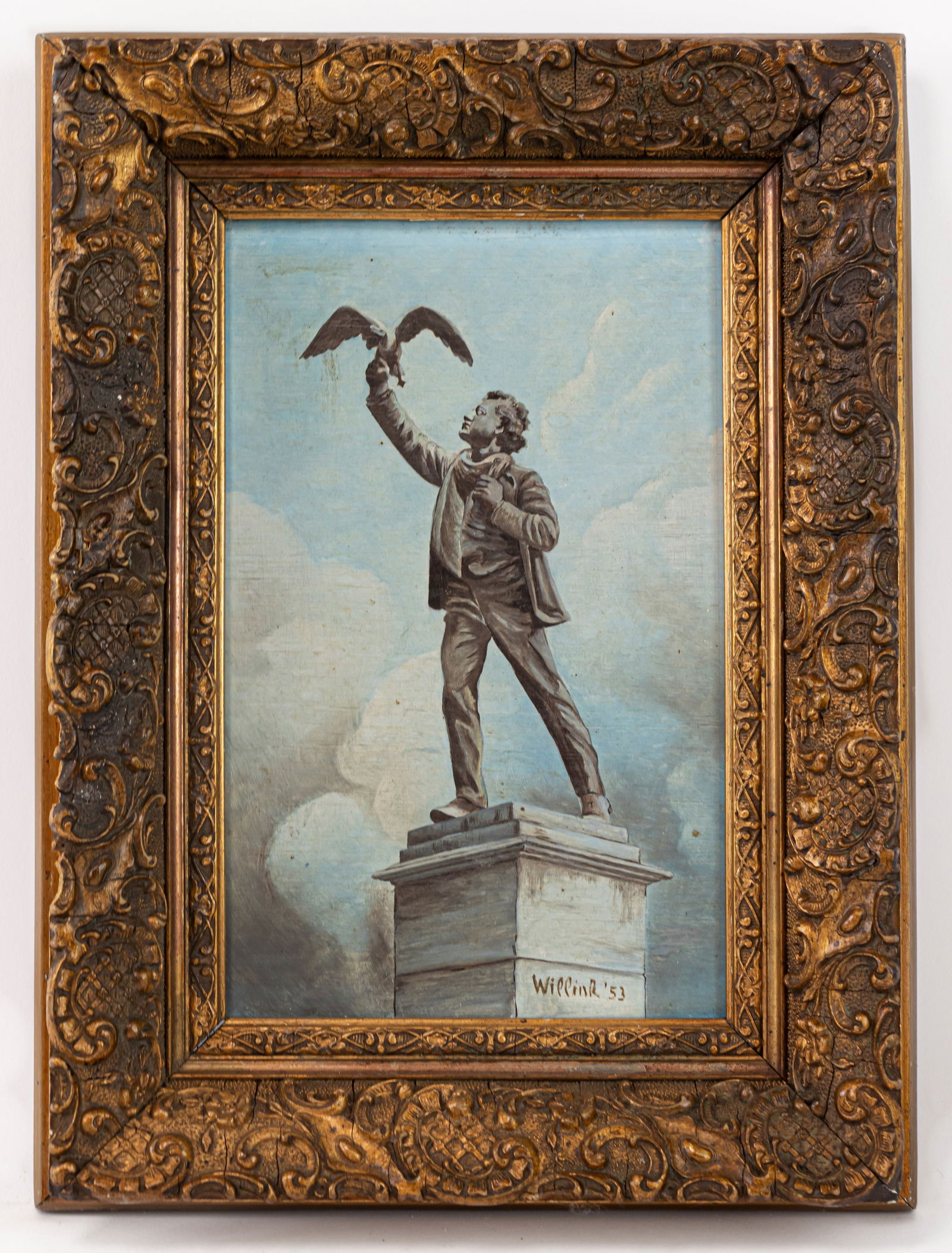 Carel Willink Dutch Framed Oil Painting (In Style of): This lot consists of a hand painted Oil on wood rendered in style of the Dutch artist Carel Willink (1900-1983). Albert Carel Willink was born on 7 March 1900 in Amsterdam in the Netherlands.After